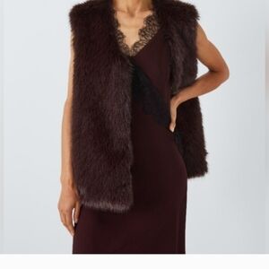 Jason Wu Faux Fur Vest in Rich Brown